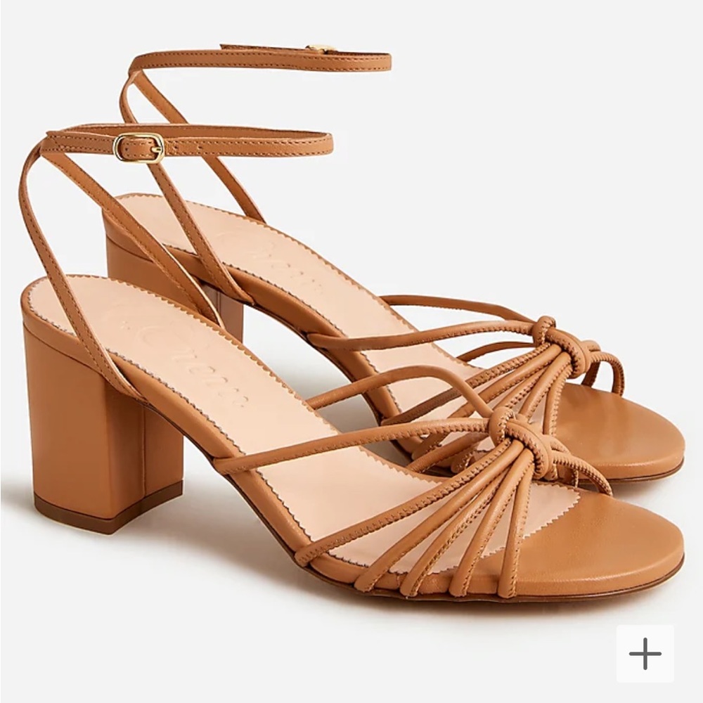 Jcrew Lucie strappy block-heel sandals in Italian leather